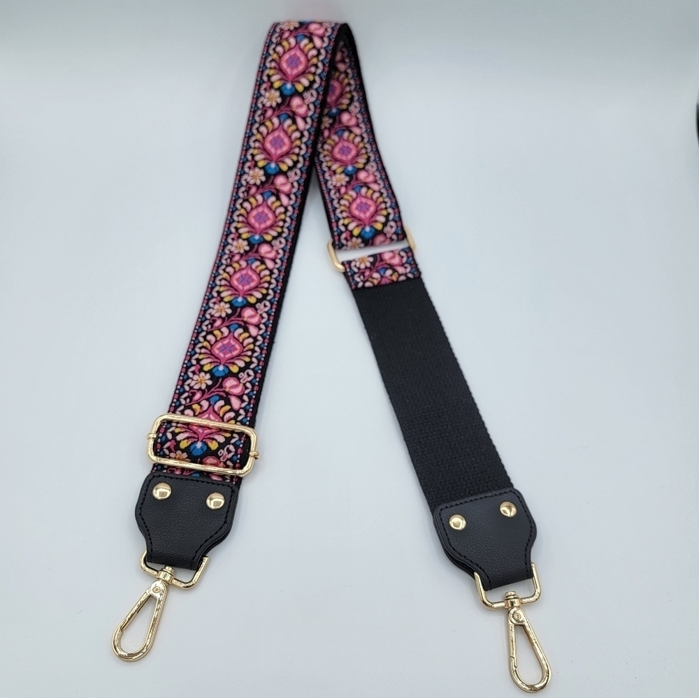 Adjustable Crossbody Strap Pink Floral NWOT #2180 - Picture 3 of 12